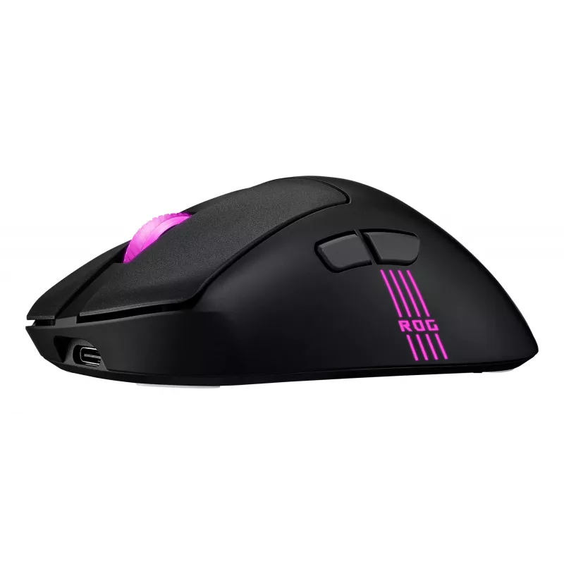 ASUS ROG Keris II Origin BLK spēļu pele, labā roka, RF bezvadu + Bluetooth + USB Type-A, optiskā, 42000 DPI
