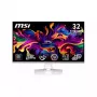 MSI MPG 321URXWDE QD-OLED datora monitors 80 cm (31,5 collas) 3840 x 2160 pikseļi 4K Ultra HD balts