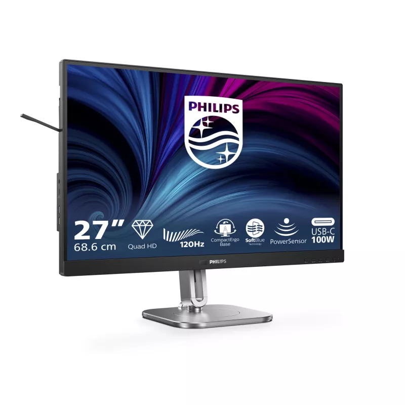 Philips 27B2U4601/00 datora monitors 68.6 cm (27 inch) 2560 x 1440 pikseļi Quad HD LCD pelēks