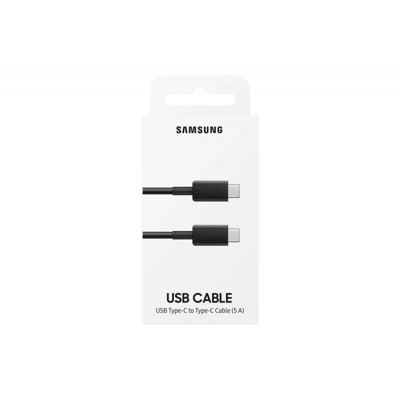 Samsung EP-DN975 - USB kabelis - USB-C (spraudnis) līdz USB-C (spraudnis) - USB 2.0 - 1 m - USB barošana (5A, 100 W) - melns - paredzēts Galaxy Note10, Note10+, Note1