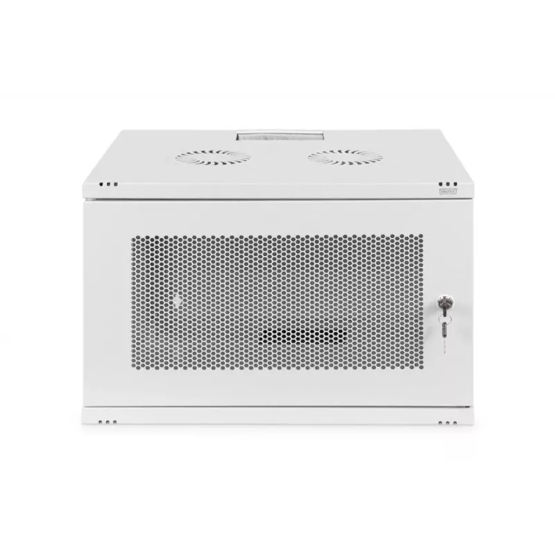 DIGITUS 7U sienas stiprinājuma korpuss SOHO nemontēts 370x540x400 mm perforētas priekšējās durvis pelēks