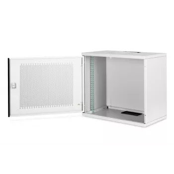 DIGITUS 9U sienas montāžas skapis - SOHO neuzmontēts 460x540x400 mm perforētas priekšējās durvis pelēks