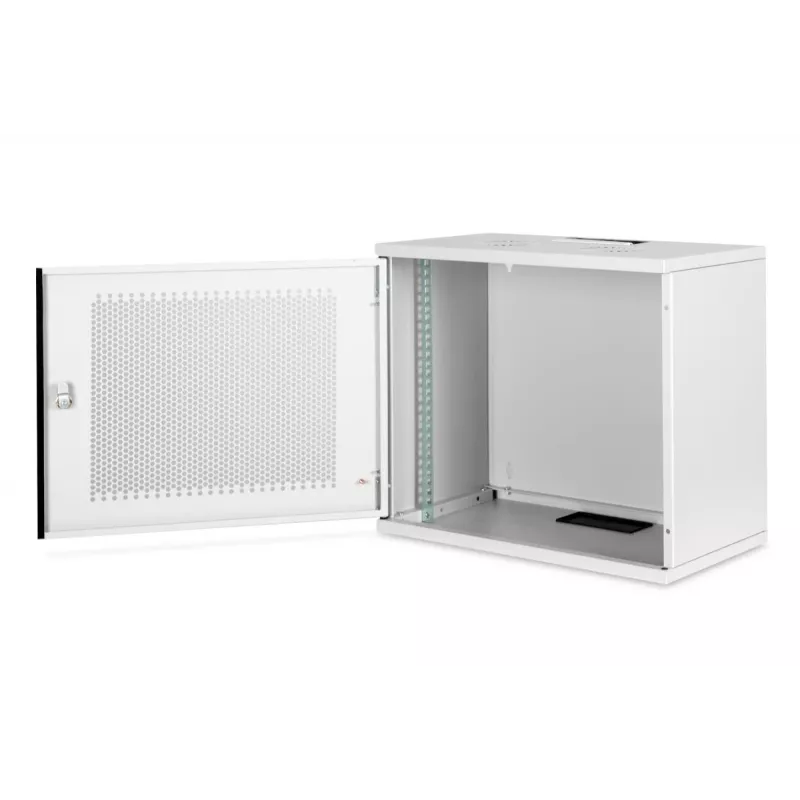 DIGITUS 9U sienas montāžas skapis - SOHO neuzmontēts 460x540x400 mm perforētas priekšējās durvis pelēks