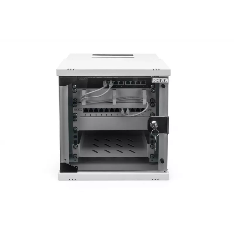 DIGITUS 10 collu 6U sienas stiprinājuma skapis - SOHO PRO 325 x 315 x 300mm pelēks