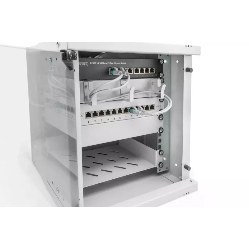 DIGITUS 10 collu 6U sienas stiprinājuma skapis - SOHO PRO 325 x 315 x 300mm pelēks