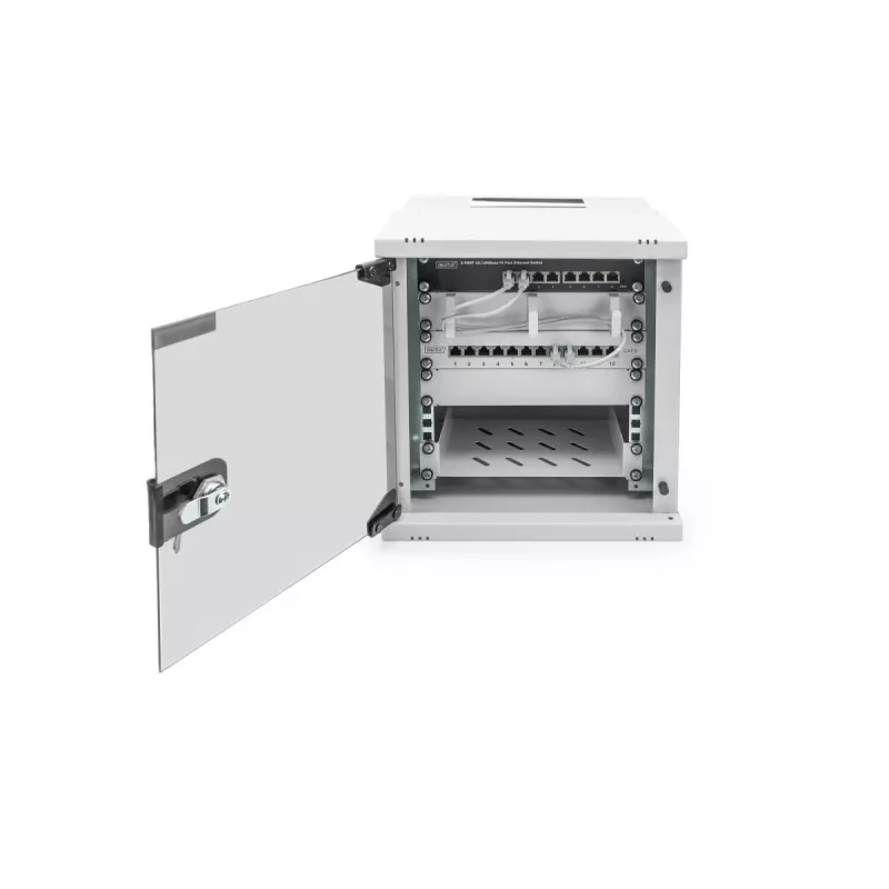 DIGITUS 10 collu 6U sienas stiprinājuma skapis - SOHO PRO 325 x 315 x 300mm pelēks