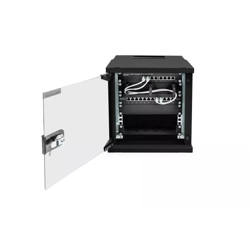 DIGITUS 10IN 6U sienas montāžas skapis - SOHO PRO 325 x 315 x 300mm melns