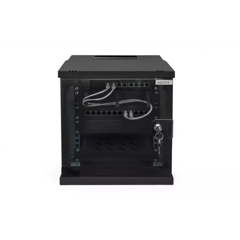 DIGITUS 10IN 6U sienas montāžas skapis - SOHO PRO 325 x 315 x 300mm melns