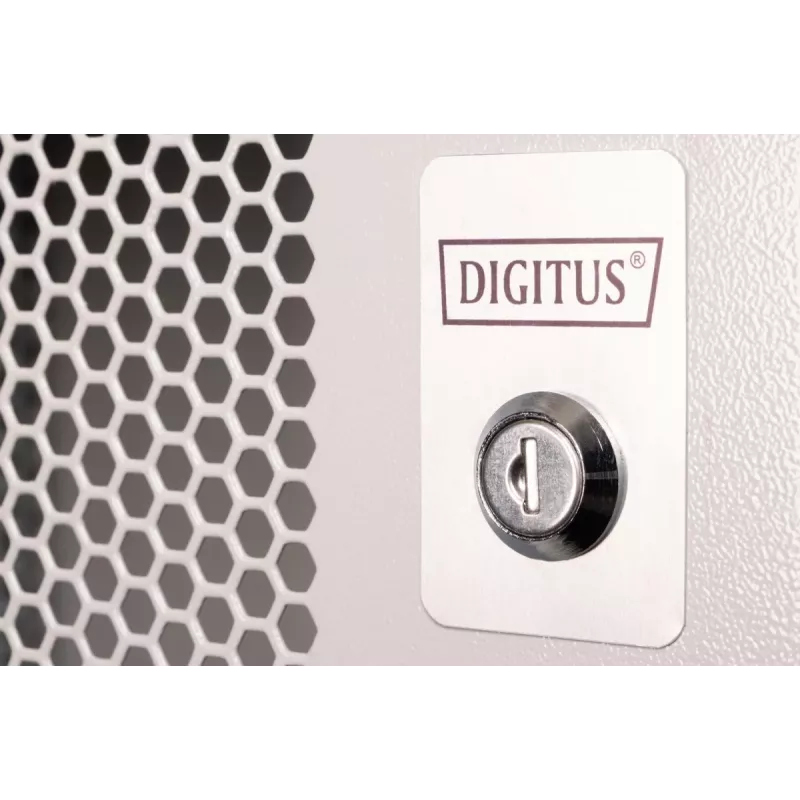 DIGITUS 19 collu 7U sienas montāžas skapis - SOHO Pro ar perforētām durvīm 370 x 540 x 400 mm neizjaukts