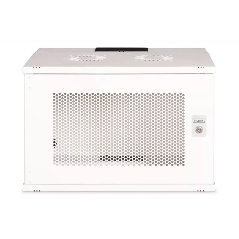 DIGITUS 19 collu 7U sienas montāžas skapis - SOHO Pro ar perforētām durvīm 370 x 540 x 400 mm neizjaukts