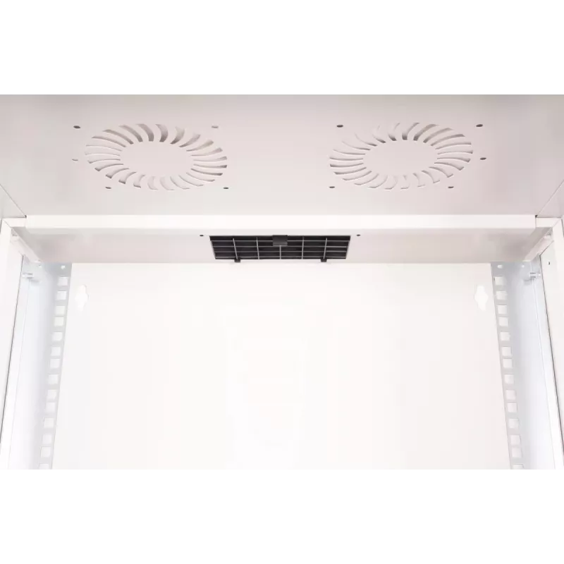 DIGITUS 19 collu 12U sienas montāžas skapis SOHO Pro perforētas durvis 595 x 540 x 400 mm neizjaukts