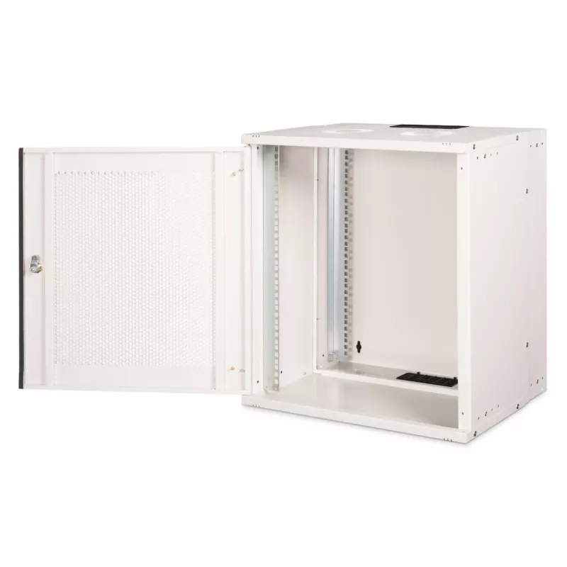 DIGITUS 19 collu 12U sienas montāžas skapis SOHO Pro perforētas durvis 595 x 540 x 400 mm neizjaukts