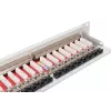 DIGITUS DN-91624S-EA 19 collu ekranēts patch panelis, CAT6A EA klase, 24 RJ45 porti, LSA, 1U, gaiši pelēks RAL 7035