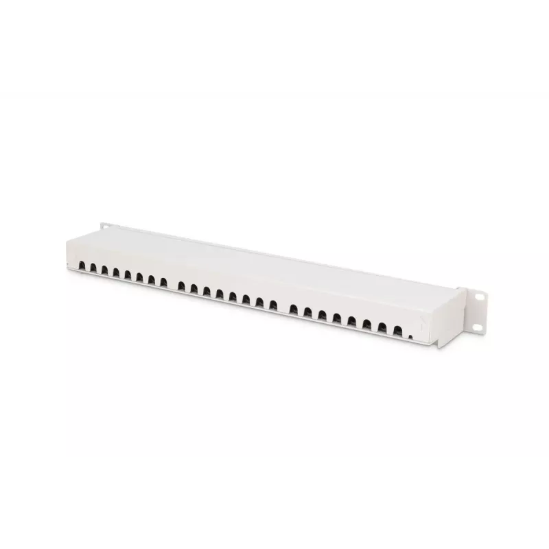 DIGITUS DN-91624S-EA 19 collu ekranēts patch panelis, CAT6A EA klase, 24 RJ45 porti, LSA, 1U, gaiši pelēks RAL 7035