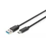 DIGITUS USB-C uz USB-A kabelis, 1m, SuperSpeed, melns