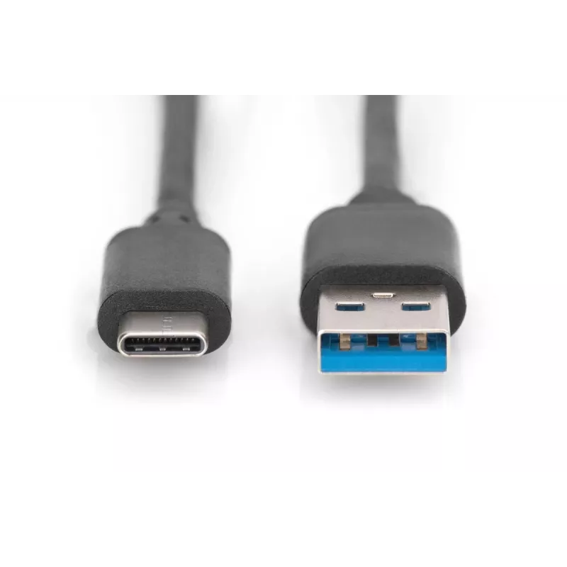 DIGITUS USB-C uz USB-A kabelis, 1m, SuperSpeed, melns
