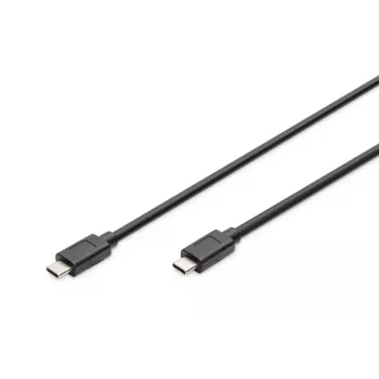 DIGITUS USB Type-C savienojuma kabelis, C-C M/M, 1m Gen2 melns (AK-300139-010-S)