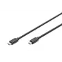 DIGITUS USB Type-C savienojuma kabelis, C-C M/M, 1m Gen2 melns (AK-300139-010-S)