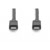 DIGITUS USB Type-C savienojuma kabelis, C-C M/M, 1m Gen2 melns (AK-300139-010-S)