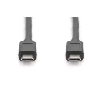 DIGITUS USB Type-C savienojuma kabelis, C-C M/M, 1m Gen2 melns (AK-300139-010-S)