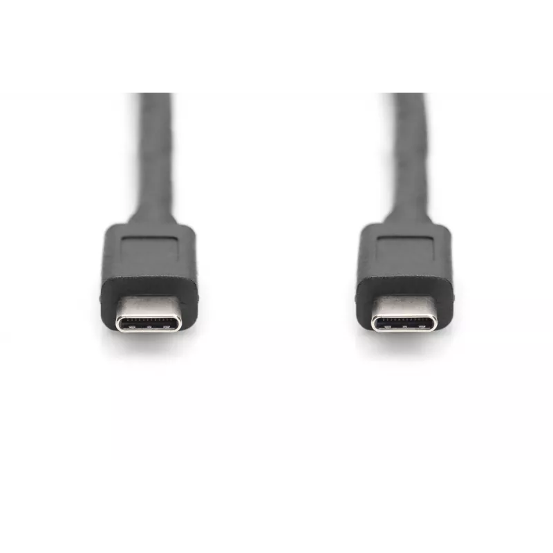 DIGITUS USB Type-C savienojuma kabelis, C-C M/M, 1m Gen2 melns (AK-300139-010-S)