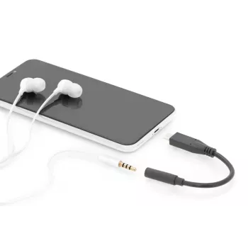 DIGITUS USB Type-C audio adaptera kabelis, Type-C - 3,5 mm M/F, 20 cm