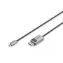 DIGITUS USB Type C uz DisplayPort adaptera kabelis 8K@30Hz HBR3 alumīnija korpuss melns 1m