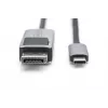 DIGITUS USB Type C uz DisplayPort adaptera kabelis 8K@30Hz HBR3 alumīnija korpuss melns 1m