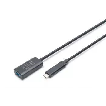 DIGITUS aktīvs USB-C pagarinātājkabelis - 10G USB 3.2 Gen2 USB-C - USB-A (tēviņš/mātīte) - 5m