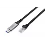 DIGITUS USB 3.2 Gen1 - RJ45 Ethernet kabelis CAT6a S/FTP Melns - 2m