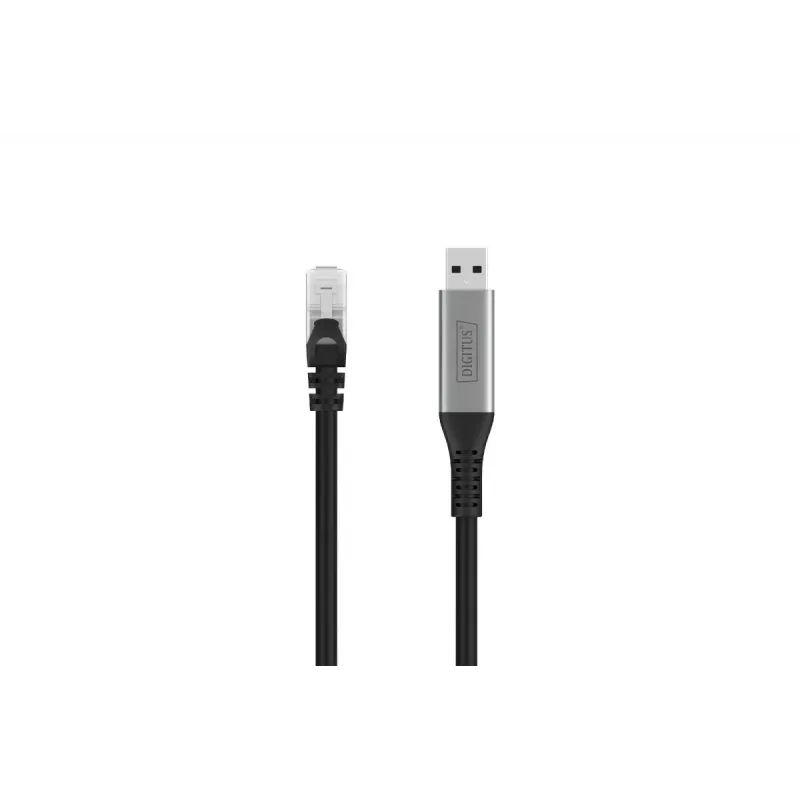DIGITUS USB 3.2 Gen1 - RJ45 Ethernet kabelis CAT6a S/FTP Melns 5m