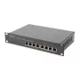 DIGITUS 8 Portu Gigabit PoE Slēdzis 10 collu 8x10/100/1000Mbps RJ45 PoE 96W