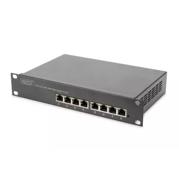 DIGITUS 8-Portu Gigabit Ethernet Slēdzis 10 inch 8x10/100/1000Mbps RJ45