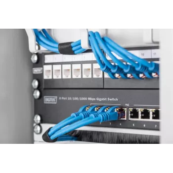 DIGITUS L2 pārvaldāms Gigabit Ethernet PoE slēdzis 8 porti PoE, 10 collu, 80 W PoE budžets