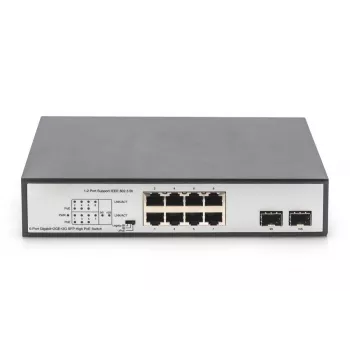 Nepārvaldāms slēdzis Digitus DN-95140 8 portu Gigabit PoE