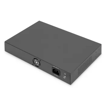 DIGITUS PoE slēdzis 16 porti 10/100 Mbps, 16x PoE RJ45, 1x GE RJ45, 1x SFP