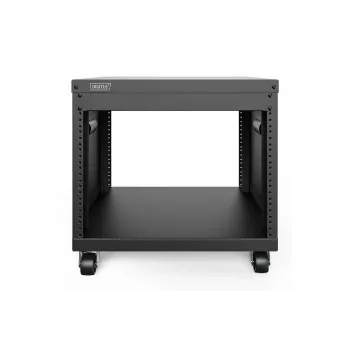 DIGITUS 8U AVS statīvs 420x507x460mm ar vītņotiem montāžas caurumiem, uz riteņiem, melns