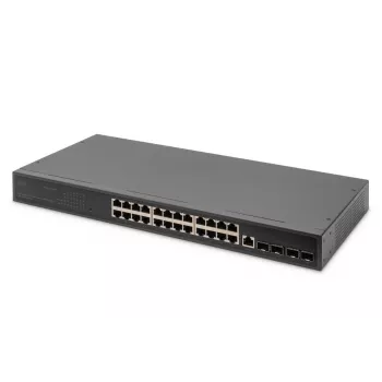 DIGITUS Slēdzis 24 Ports GE 4 SFP+ UPLINK L2+ 10/100/1000