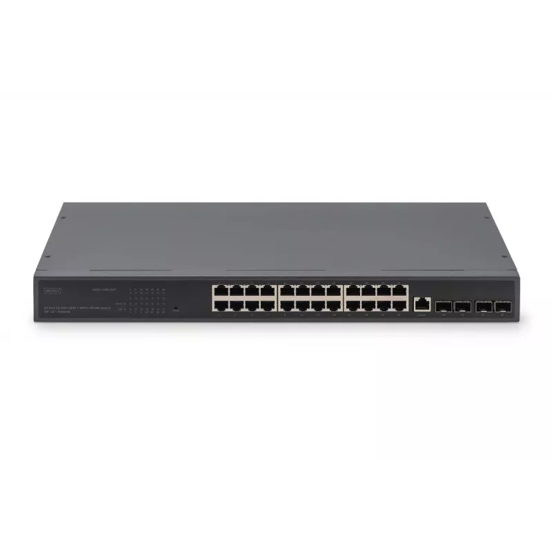 DIGITUS Slēdzis 24 Ports GE 4 SFP+ UPLINK L2+ 10/100/1000