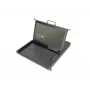 DIGITUS Modularizēta HD LCD TFT konsole ar 1 porta KVM, RAL 9005 melna - GE tastatūra