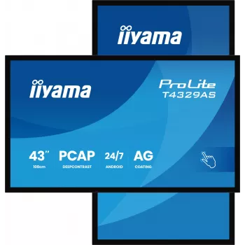 iiyama T4329AS-B1AG 108 cm (42,5 collu) 4K Ultra HD LED skārienekrāns melns