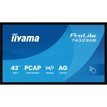 iiyama T4329AS-B1AG 108 cm (42,5 collu) 4K Ultra HD LED skārienekrāns melns