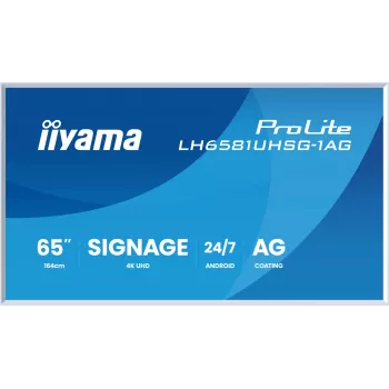iiyama ProLite LH6581UHSG-1AG Signāla displejs 64.5 inch 4K Ultra HD Balts