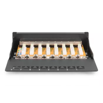 DIGITUS Patch Panel CAT6 8-portu Ekranēts Melns