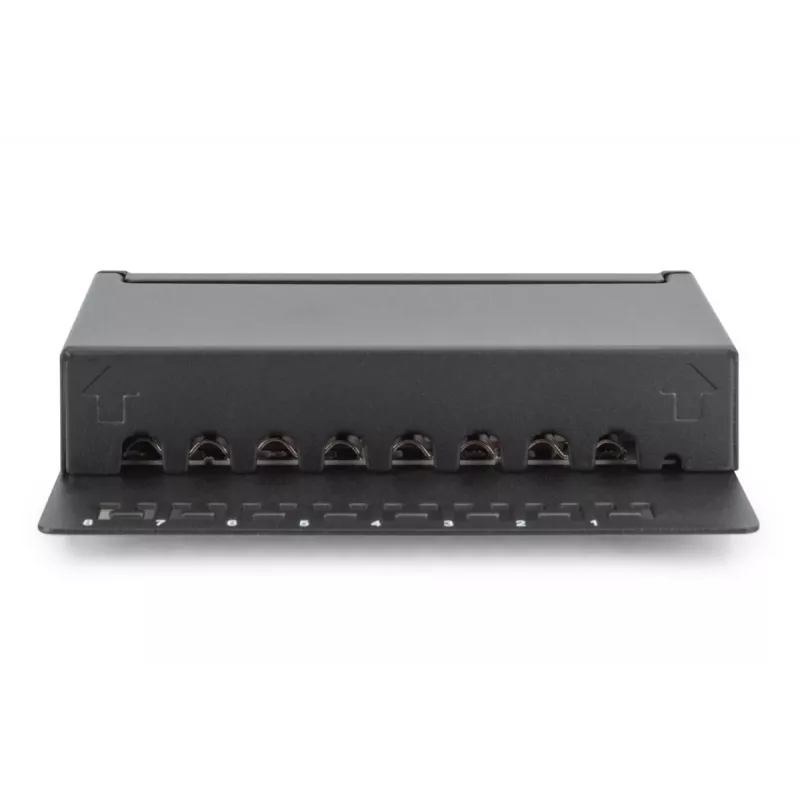 DIGITUS Patch Panel CAT6 8-portu Ekranēts Melns