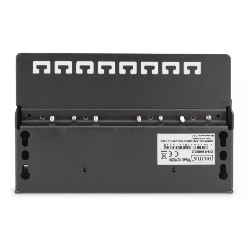 DIGITUS Patch Panel CAT6 8-portu Ekranēts Melns