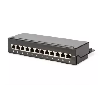 Patch Panel Digitus Desktop CAT 6A Class EA Ekranēts Melns