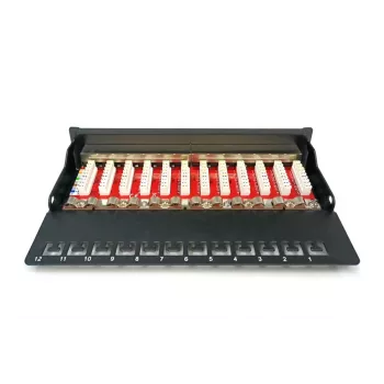 Patch Panel Digitus Desktop CAT 6A Class EA Ekranēts Melns