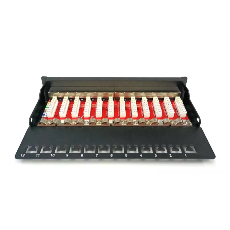 Patch Panel Digitus Desktop CAT 6A Class EA Ekranēts Melns