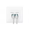 DIGITUS CAT6A Class EA tīkla ligzda, ekranēta, 2x RJ45, LSA, tīri balta, iegremdējamā montāža, 8 virzieni
